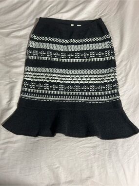 Anthropologie Moth Mavis Sweater Knit Wool Blend Pencil Skirt Size S